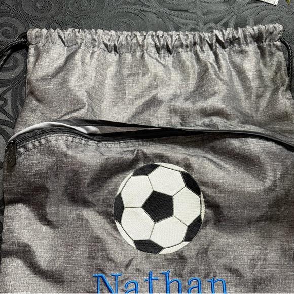 Thirty-One Gray Drawstring Bag - Picture 2 of 3